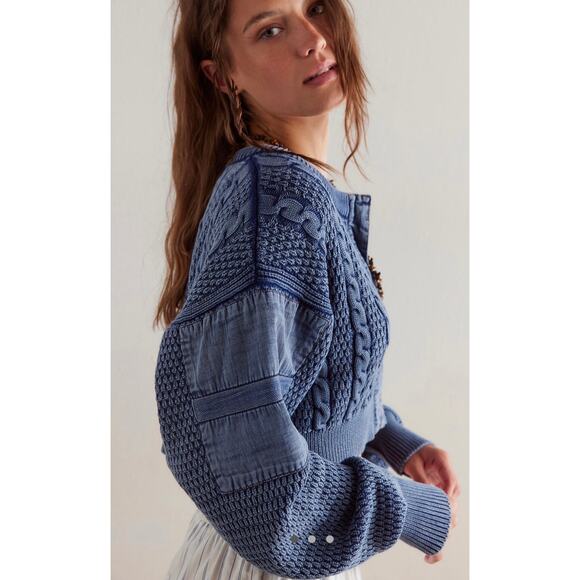 Free People Heritage Knit Cardigan, Large - Picture 3 of 9